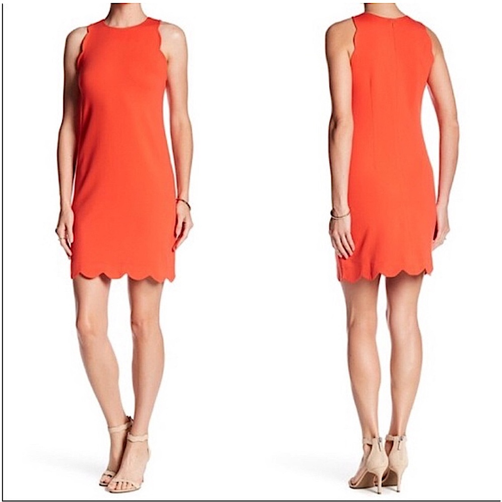 Vince Camuto Scalloped Sleeveless Dress